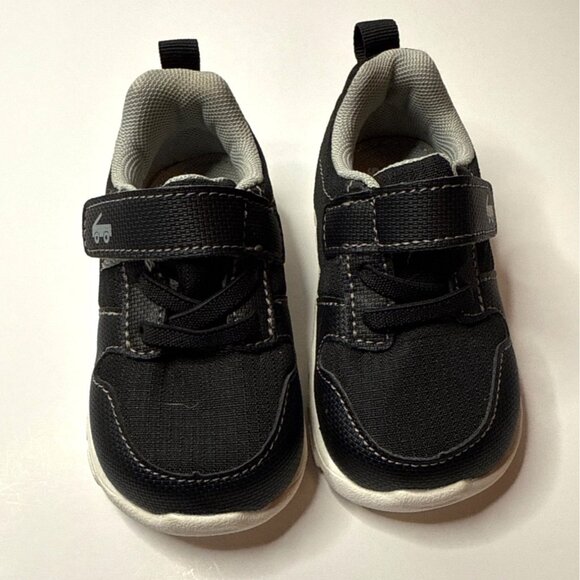 See Kai Run Black Gray Toddler Sneakers 6 Hook and Loop Non-Slip Sole Durable - Picture 6 of 6